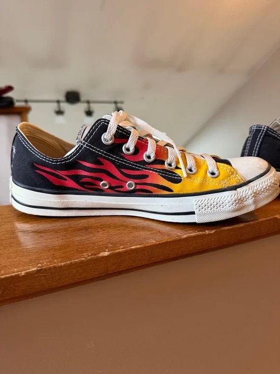 Converse All Star Vintage Flame Low Sneakers - Picture 3 of 8